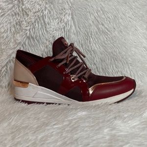 Micheal Kors Liv Logo Mixed Media Sneaker